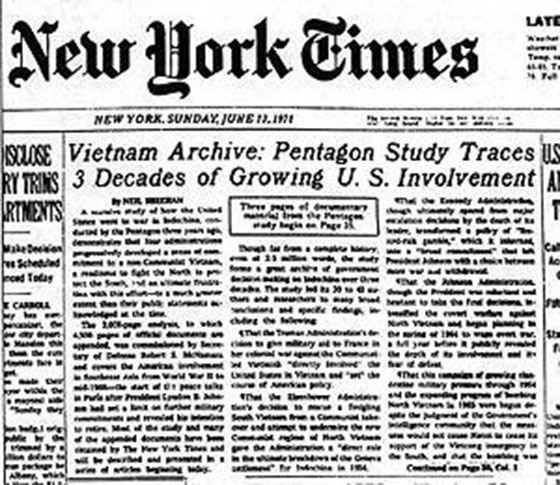 Image result for the new york time began publishing the pentagon papers